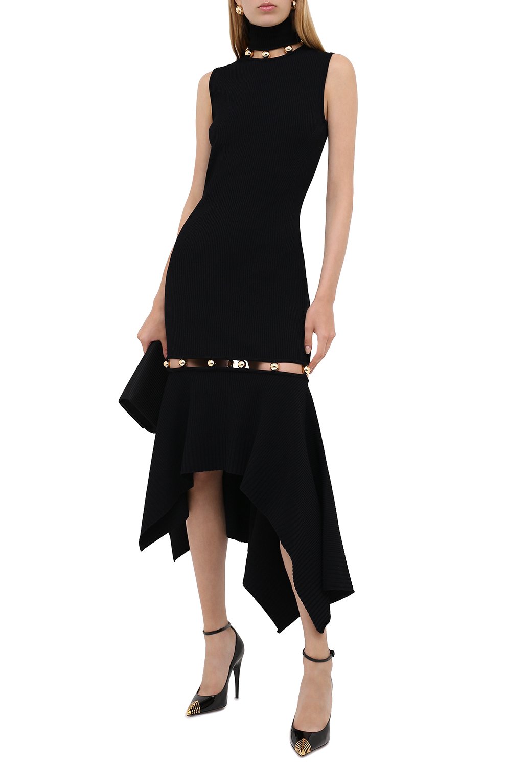 Платье из вискозы ALEXANDER MCQUEEN, арт. 633642/Q1APN, фото 2