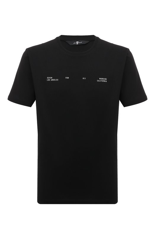 

Хлопковая футболка 7 For All Mankind, Чёрный