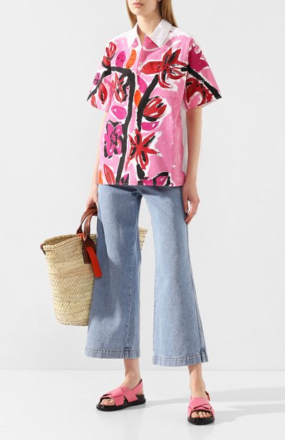 Хлопковая рубашка MARNI розового цвета по цене 59950 руб., арт. CAMAW49P13/SCQ72, фото 2 Хлопковая рубашка MARNI, арт. CAMAW49P13/SCQ72, фото 2