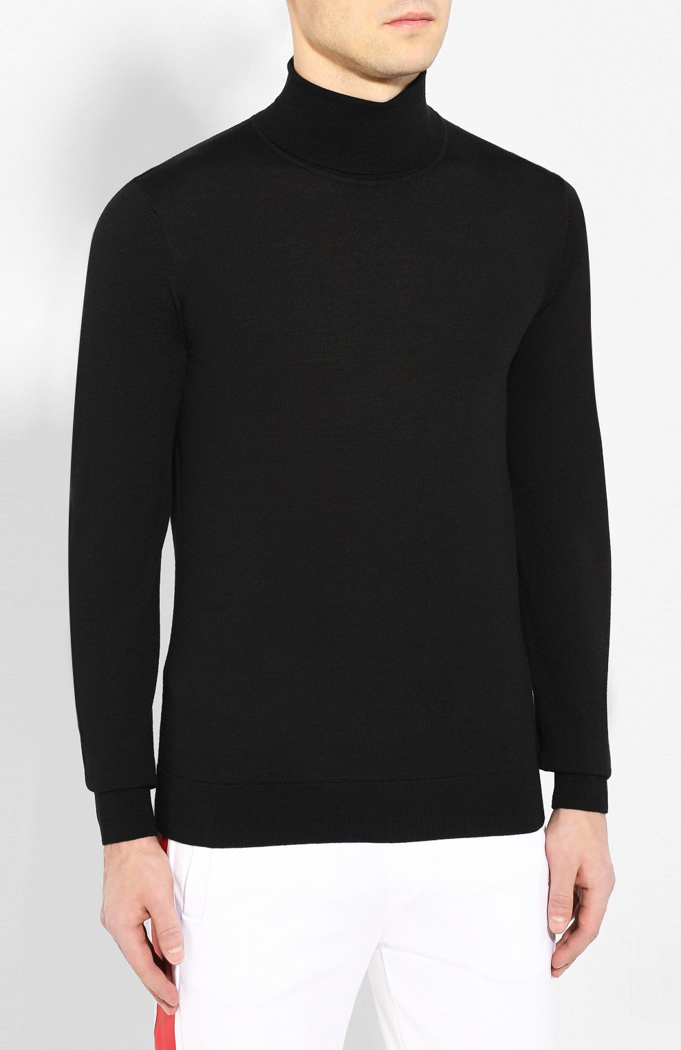 Водолазка из шерсти и шелка BOSS черного цвета по цене 19950 руб., арт. 50419133, фото 3 Водолазка из шерсти и шелка BOSS, арт. 50419133, фото 3