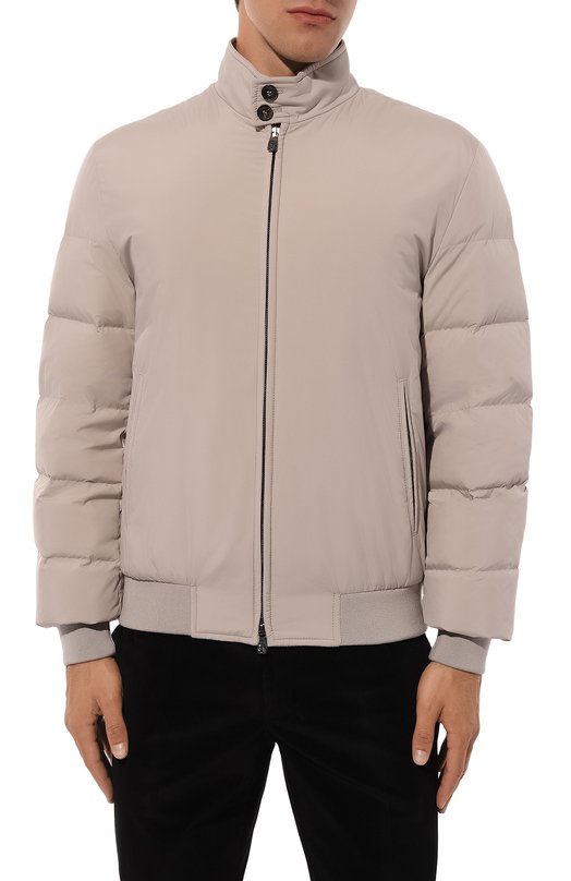 Пуховый бомбер Corneliani 94L5B1-9420150 Бежевый  94L5B1-9420150 Фото 3