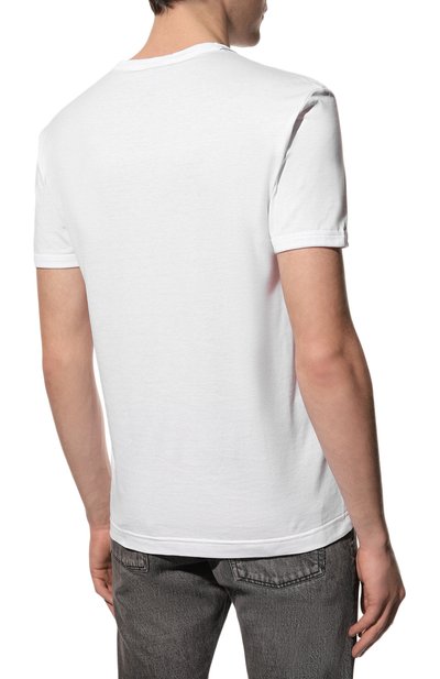 Хлопковая футболка DOLCE & GABBANA белого цвета по цене 39050 руб., арт. G8PL1T/G7H9U, фото 4 Хлопковая футболка DOLCE & GABBANA, арт. G8PL1T/G7H9U, фото 4