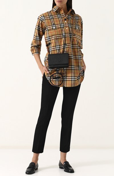 Шерстяные укороченные брюки со стрелками BURBERRY, арт. 4072506, фото 2