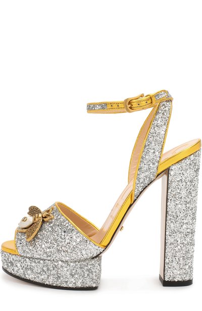 Босоножки soko с глиттером на устойчивом каблуке GUCCI, арт. 475915/KSP20, фото 3