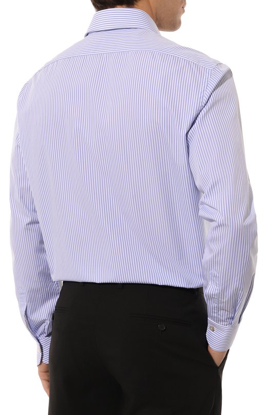 Хлопковая сорочка Kiton UCIH06143 Голубой  UCIH06143 Фото 4