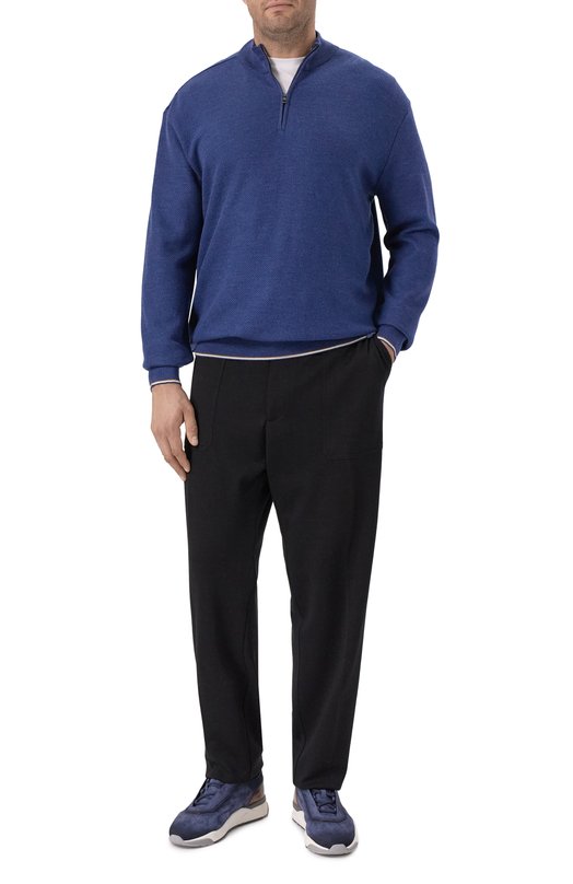 Шерстяные брюки Marco Pescarolo BAIAM/52Y06 Чёрный  BAIAM/52Y06 Фото 2