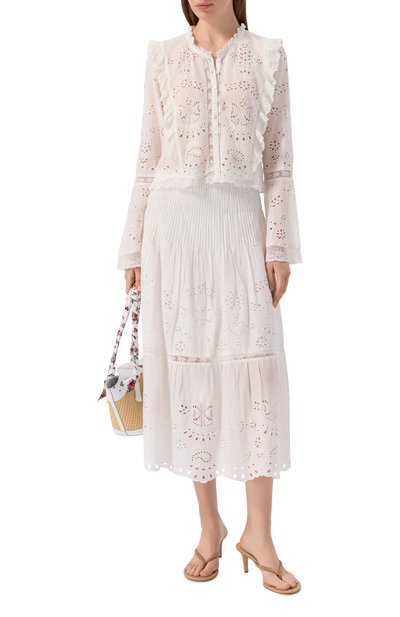 Хлопковая блузка LOVE SHACK FANCY, арт. T1512-3233, фото 2