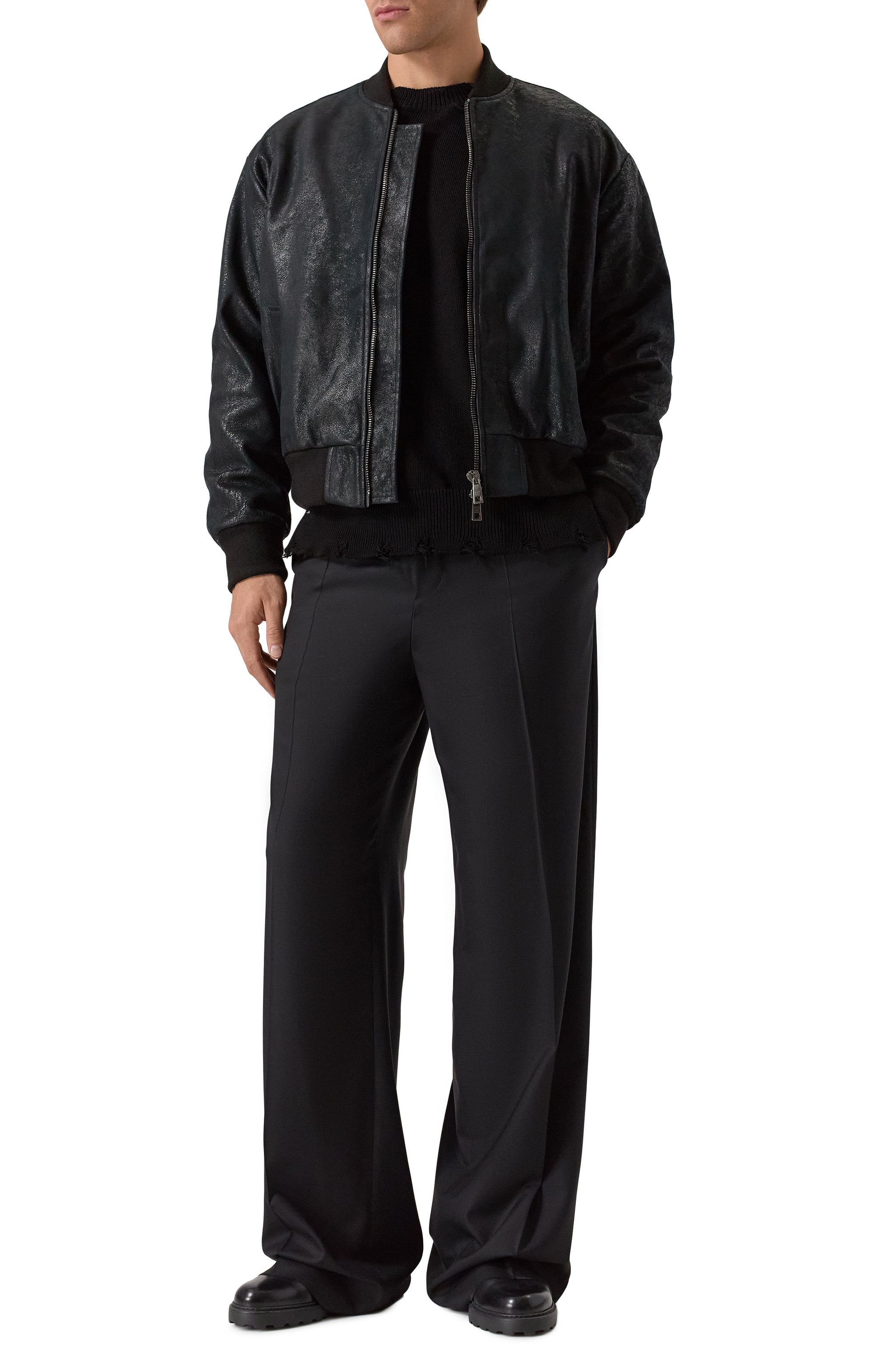 Кожаный бомбер GIORGIO BRATO, арт. GU26F26016NAPSTM, фото 2