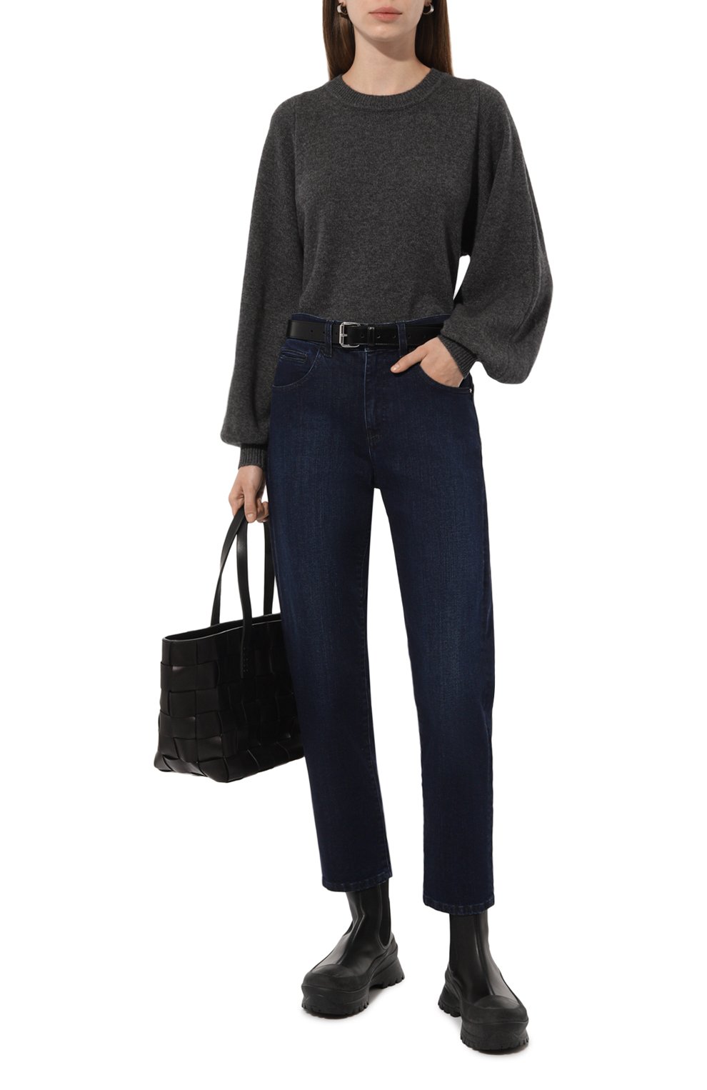 Свитер из шерсти и кашемира EMPORIO ARMANI серого цвета по цене 45650 руб., арт. 6D2MT5/2M26Z, фото 2 Свитер из шерсти и кашемира EMPORIO ARMANI, арт. 6D2MT5/2M26Z, фото 2