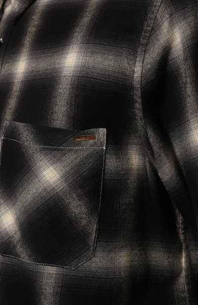 Рубашка из хлопка и вискозы AMIRI, арт. PXMLS004-001, фото 5