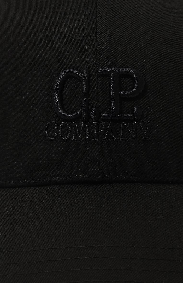 Детская хлопковая бейсболка C.P. COMPANY черного цвета, арт. CUX005/L0A04 | Фото 3 (Материал сплава: Проставлено; Нос: Не проставлено; Материал: Текстиль, Хлопок)