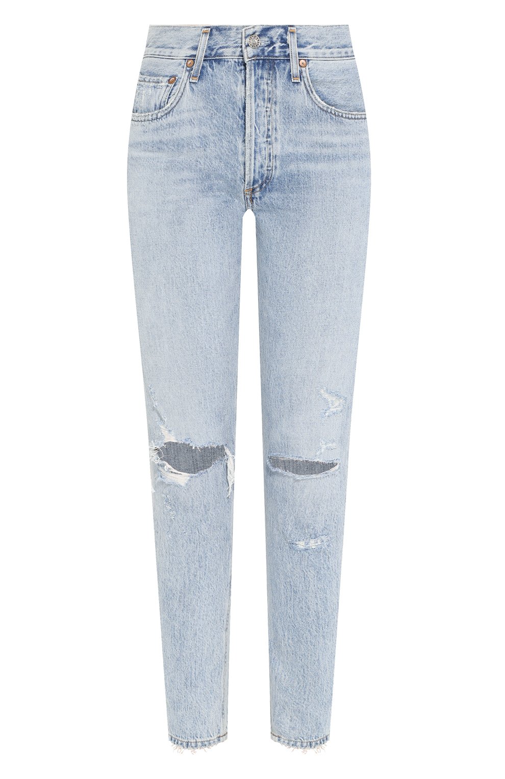 Укороченные джинсы с потертостями AGOLDE, арт. A045D-983, фото 1