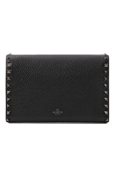 Женская сумка rockstud small VALENTINO черного цвета, арт. 6W2B0181/HAD | Фото 6 (Ремень/цепочка: На ремешке; Материал: Натуральная кожа; Размер: small; Материал сплава: Проставлено; Драгоценные камни: Проставлено)