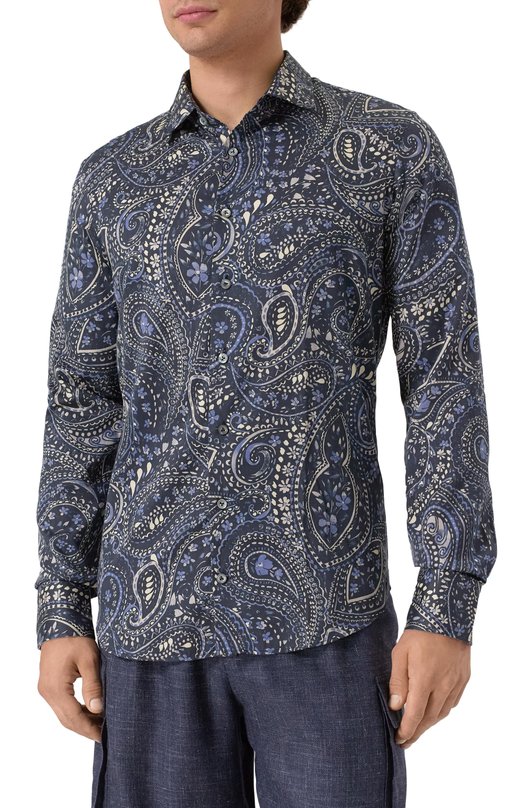 Хлопковая рубашка Van Laack VL-RETIN-SF25/172098/3XL-6XL Синий  VL-RETIN-SF25/172098/3XL-6XL Фото 3