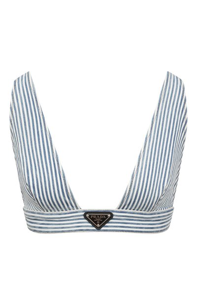 Джинсовый бра-топ PRADA, арт. GFT011-10G3-F0E93-212, фото 1