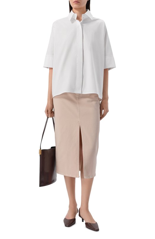 Хлопковая рубашка Lorena Antoniazzi P2651CA26A/4222 Белый  P2651CA26A/4222 Фото 2