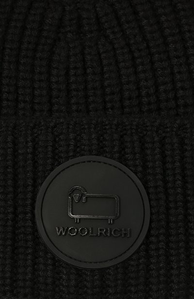 Шерстяная шапка WOOLRICH черного цвета по цене 7605 руб., арт. CFW0AC0169MR/UF0663, фото 3 Шерстяная шапка WOOLRICH, арт. CFW0AC0169MR/UF0663, фото 3