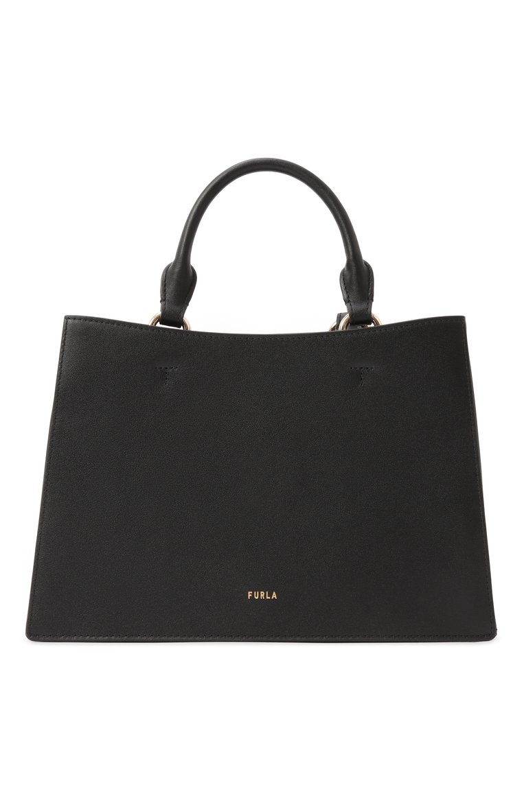 Женская сумка furla nuvola FURLA черного цвета, арт. WB01336/BX2045 | Фото 6 (Материал сплава: Проставлено; Драгоценные камни: Проставлено; Размер: medium; Ремень/цепочка: На ремешке; Материал: Натуральная кожа)