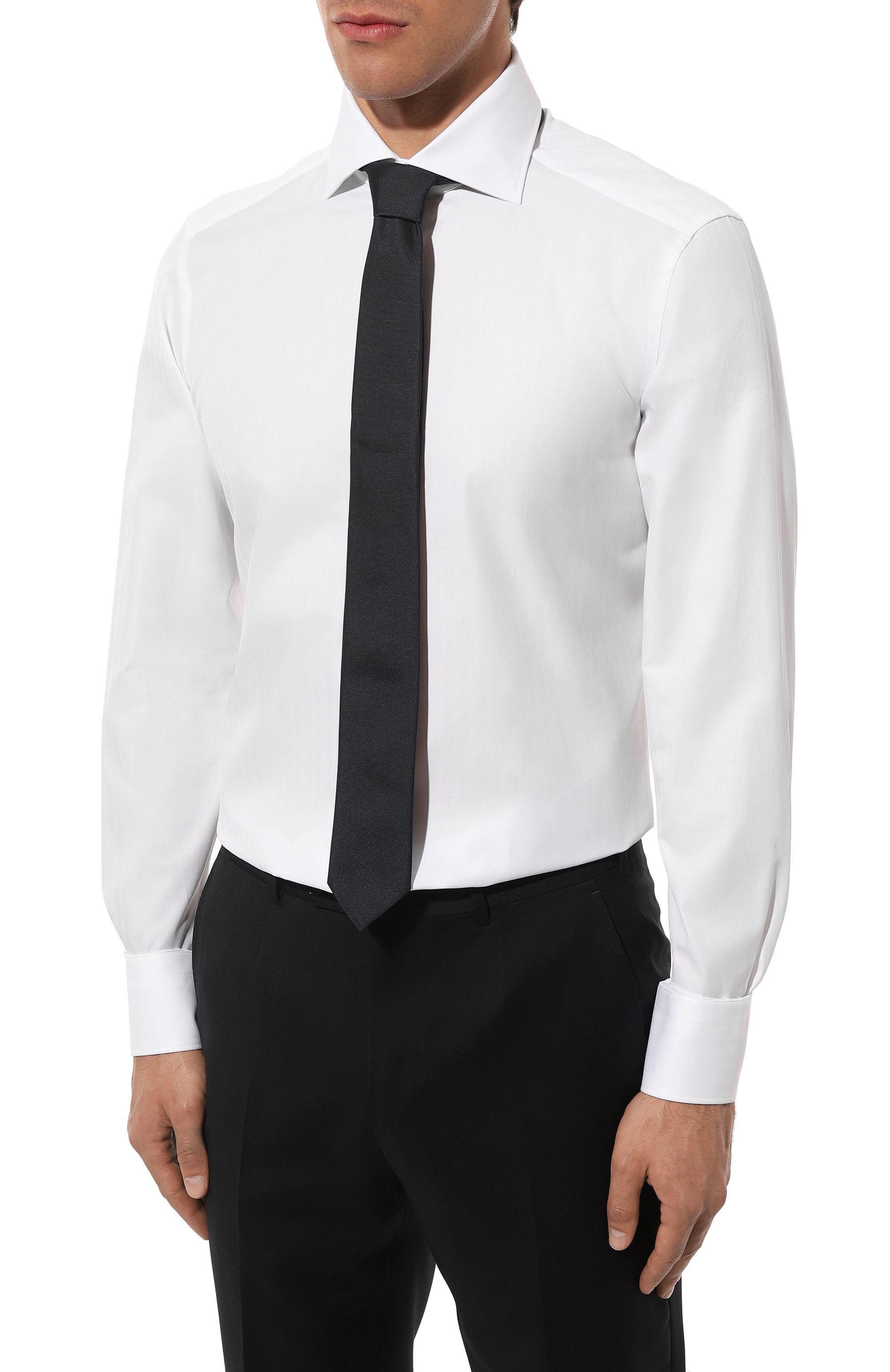 Хлопковая сорочка ZEGNA белого цвета по цене 75750 руб., арт. 701522A7/9MS0BA, фото 3 Хлопковая сорочка ZEGNA, арт. 701522A7/9MS0BA, фото 3