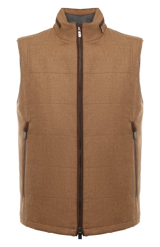 Жилет из шерсти и кашемира Corneliani 94C571-9418267 Коричневый 94C571-9418267