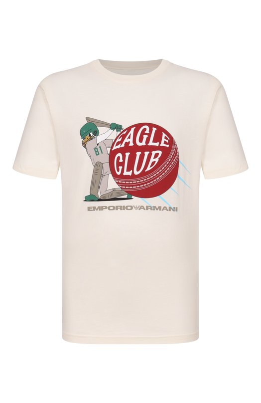 Хлопковая футболка Emporio Armani EM001717/AF14836 Кремовый EM001717/AF14836