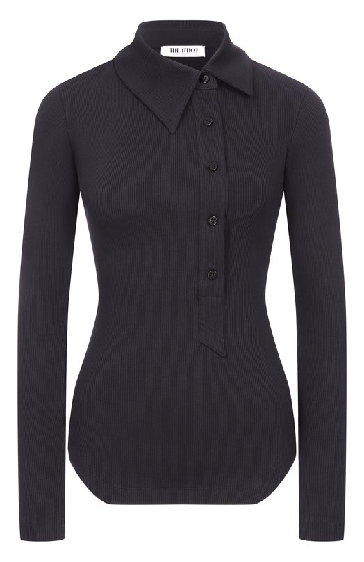 Хлопковое поло The Attico 260WCI00031/JJJ073AA Чёрный 260WCI00031/JJJ073AA