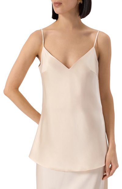 Атласный топ NOBLE&BRULEE кремового цвета по цене 24000 руб., арт. NB04/140525/13, фото 3 Атласный топ NOBLE&BRULEE, арт. NB04/140525/13, фото 3