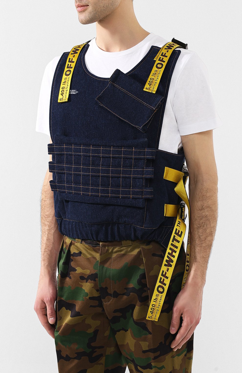 Джинсовый жилет OFF-WHITE, арт. 0MYE034S19C300018700, фото 3