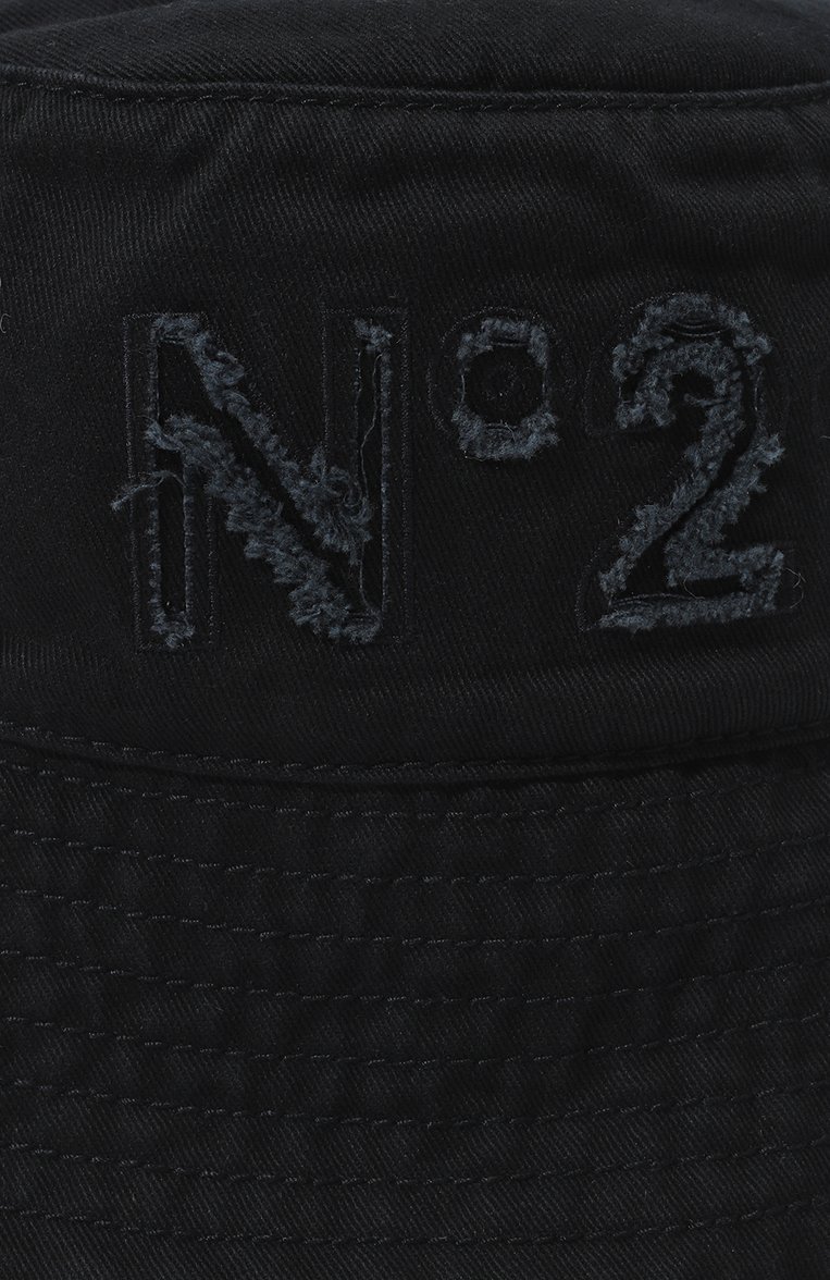Детская хлопковая панама N21 темно-синего цвета, �арт. N21929/N0041 | Фото 3 (Материал: Текстиль, Хлопок; Материал сплава: Проставлено; Нос: Не проставлено)