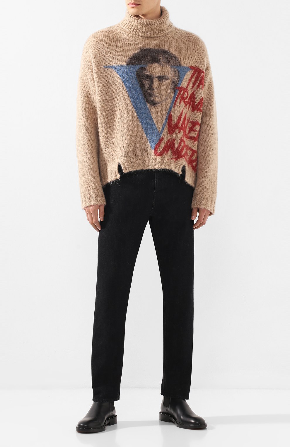 Свитер VALENTINO бежевого цвета по цене 183500 руб., арт. SV0KC05W5QR, фото 2 Свитер VALENTINO, арт. SV0KC05W5QR, фото 2