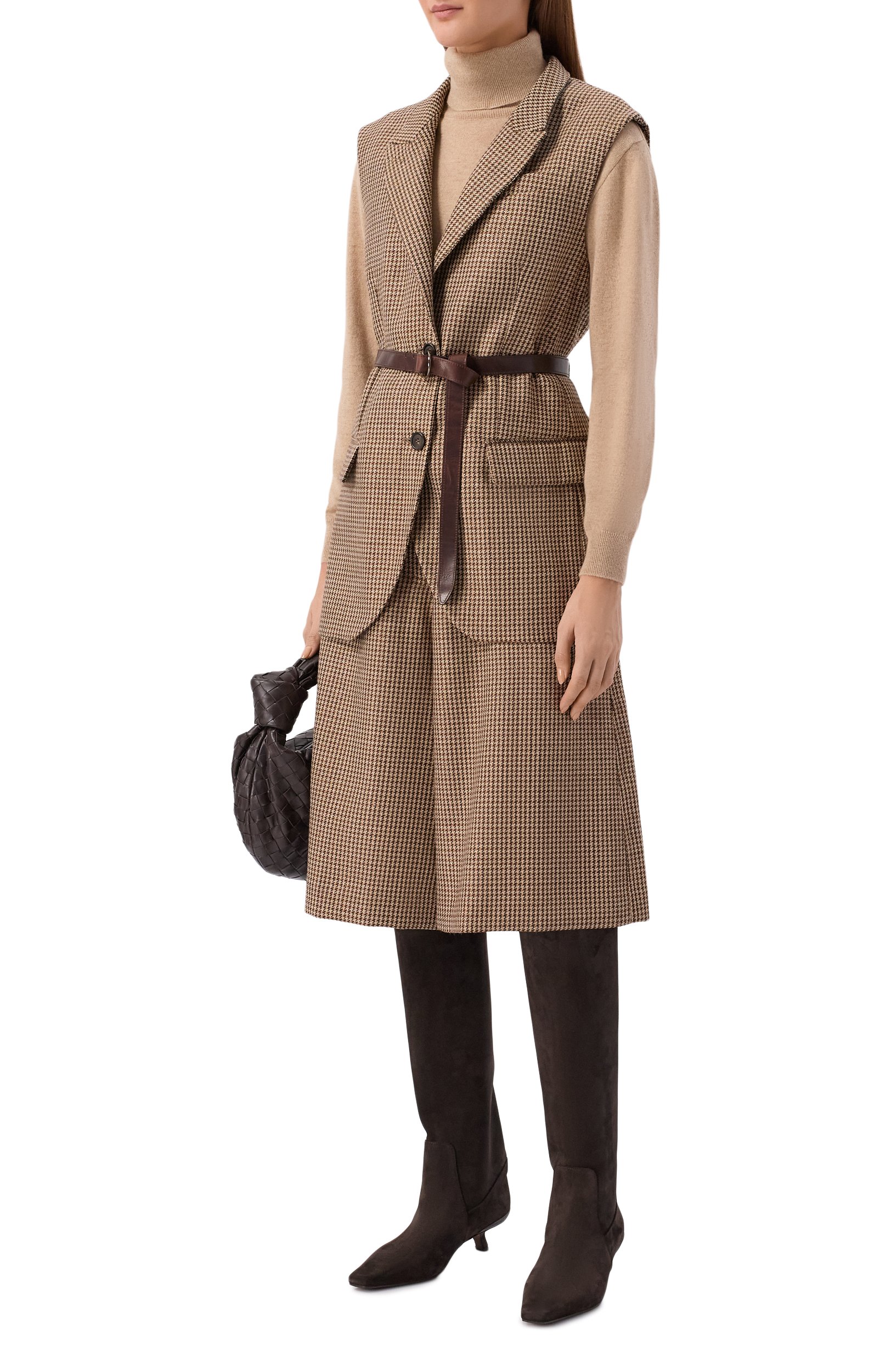 Шерстяной жилет BRUNELLO CUCINELLI темно-бежевого цвета по цене 462000 руб., арт. MG5467259P, фото 2 Шерстяной жилет BRUNELLO CUCINELLI, арт. MG5467259P, фото 2
