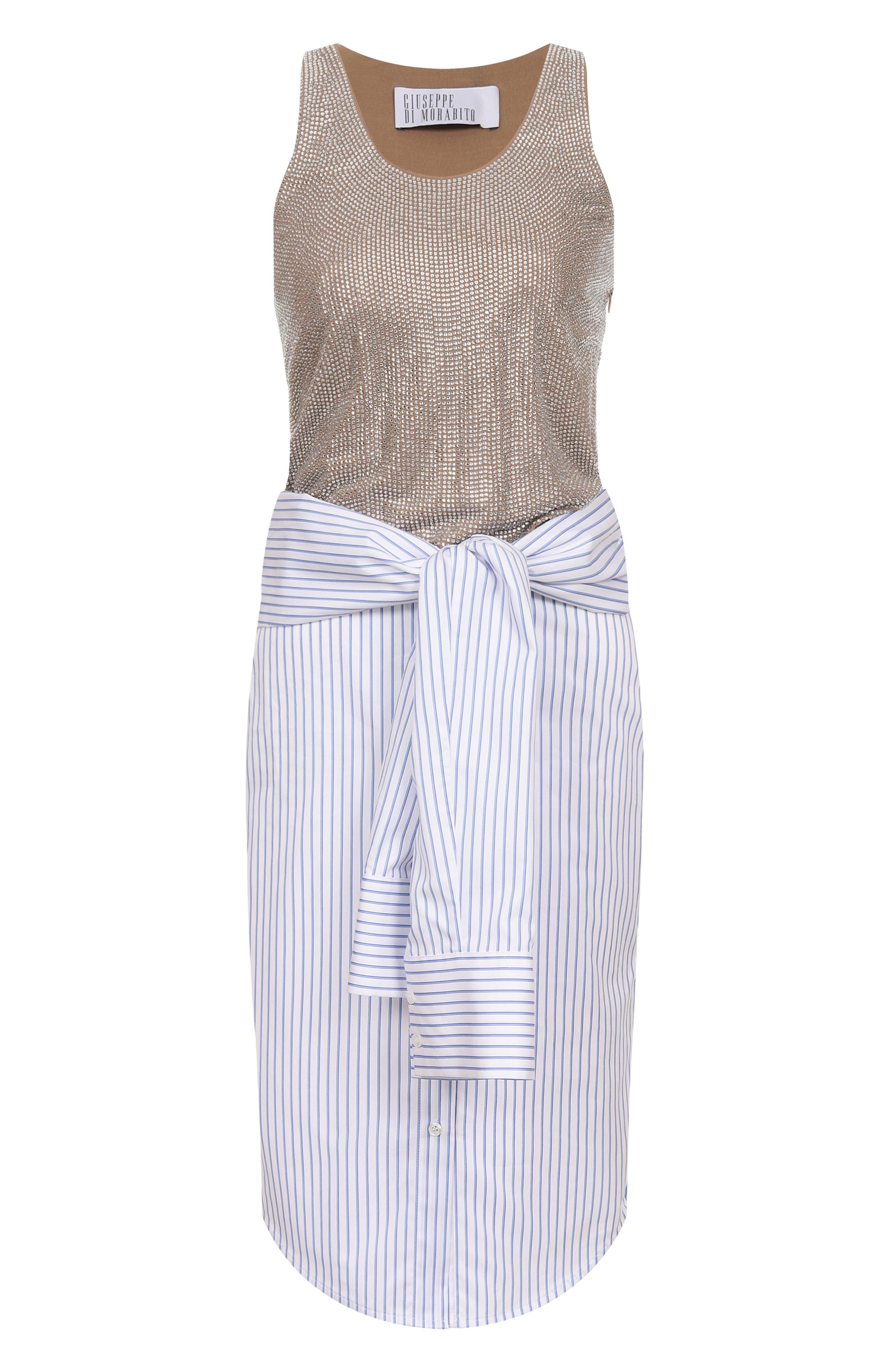 Платье с отделкой стразами GIUSEPPE DI MORABITO, арт. 04SSDR447C 04424, фото 1