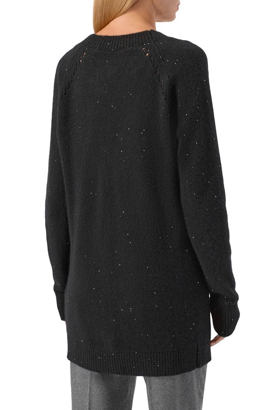 Кардиган из кашемира и шелка Kiton D60701BLACK Чёрный  D60701BLACK Фото 4