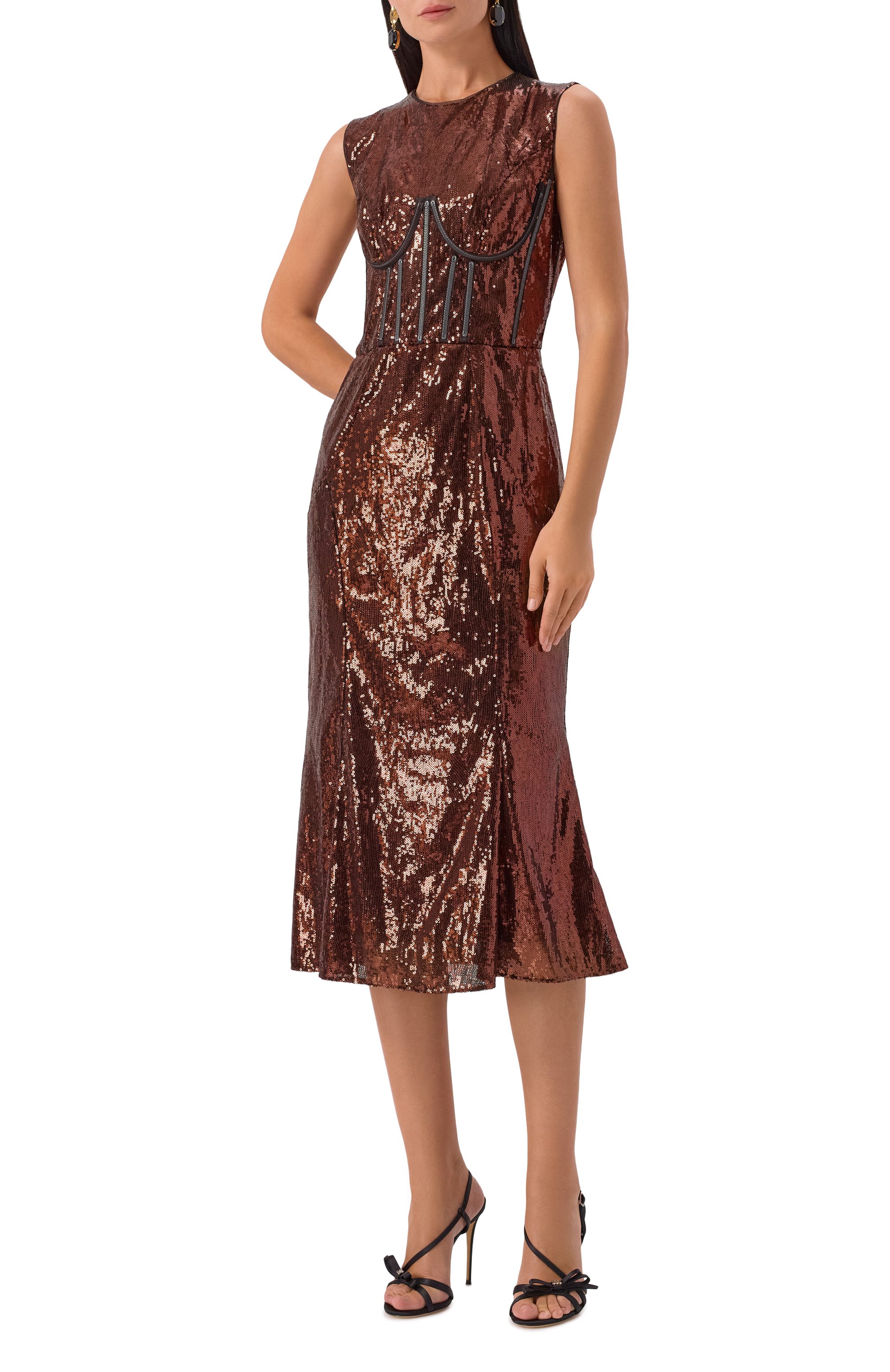 Платье с отделкой пайетками DOLCE & GABBANA, арт. I6GG2W/FLMK4, фото 2