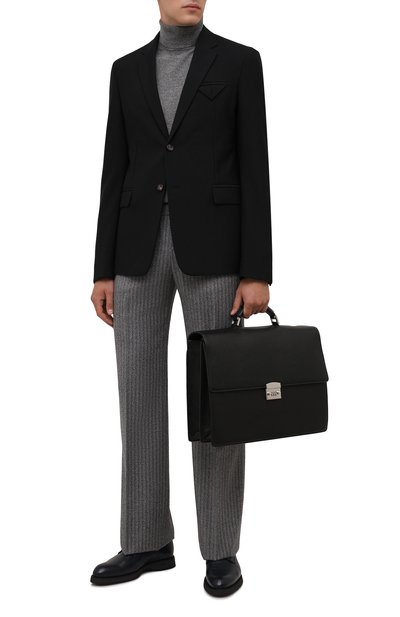 Кожаный портфель KITON черного цвета по цене 215500 руб., арт. UBWALLN00126, фото 2 Кожаный портфель KITON, арт. UBWALLN00126, фото 2