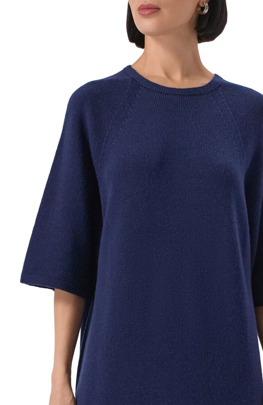 Платье из шерсти и кашемира Emporio Armani EW003196/AF20114/UB115 Синий  EW003196/AF20114/UB115 Фото 5