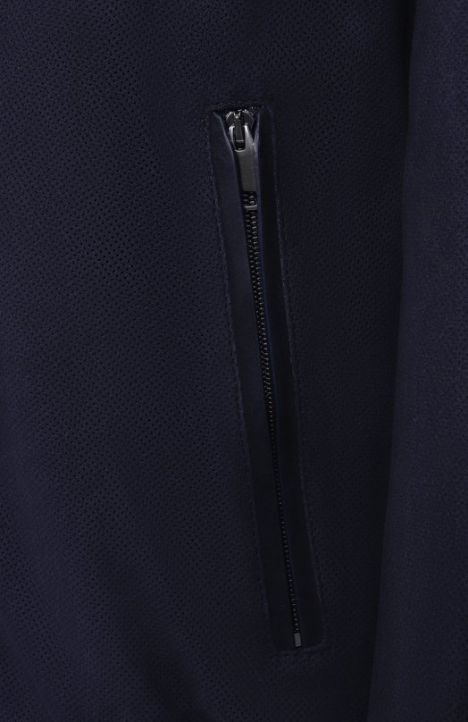 Замшевый бомбер  Brioni PLBU0L-PC703 Синий  PLBU0L-PC703 Фото 6