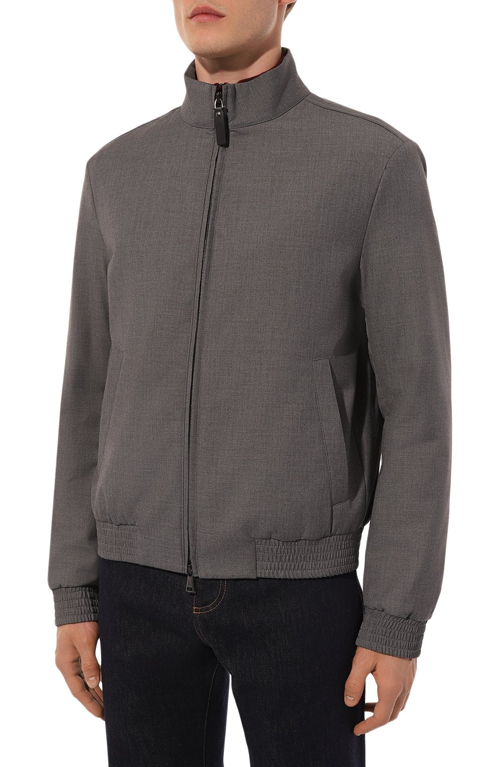 Бомбер CANALI темно-серого цвета по цене 92400 руб., арт. 040903/SG02953, фото 3 Бомбер CANALI, арт. 040903/SG02953, фото 3