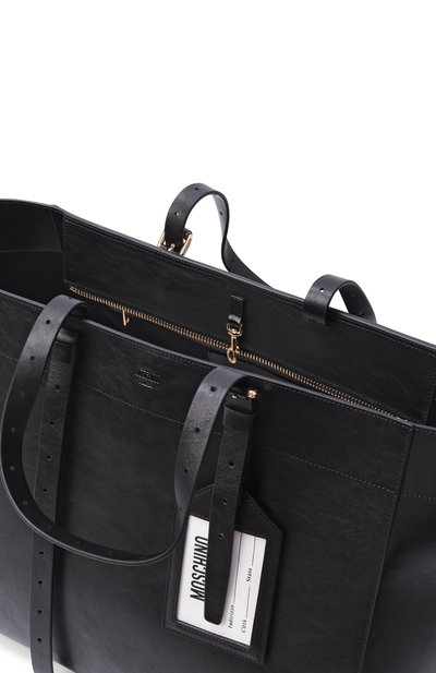 Сумка-шопер id-bag MOSCHINO черного цвета по цене 250500 руб., арт. MD4081PP00/FD9, фото 4 Сумка-шопер id-bag MOSCHINO, арт. MD4081PP00/FD9, фото 4