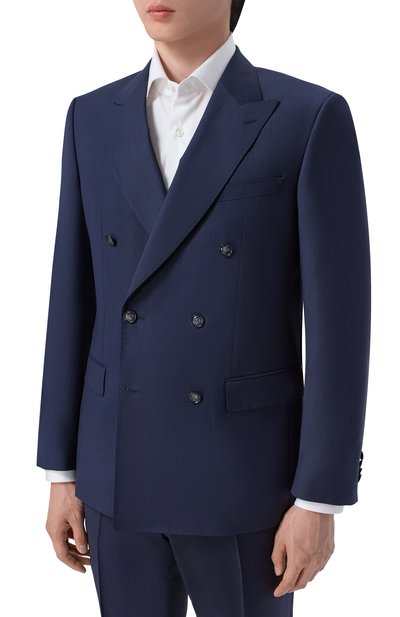 Шерстяной костюм BOSS темно-синего цвета по цене 89950 руб., арт. 50561841, фото 2 Шерстяной костюм BOSS, арт. 50561841, фото 2