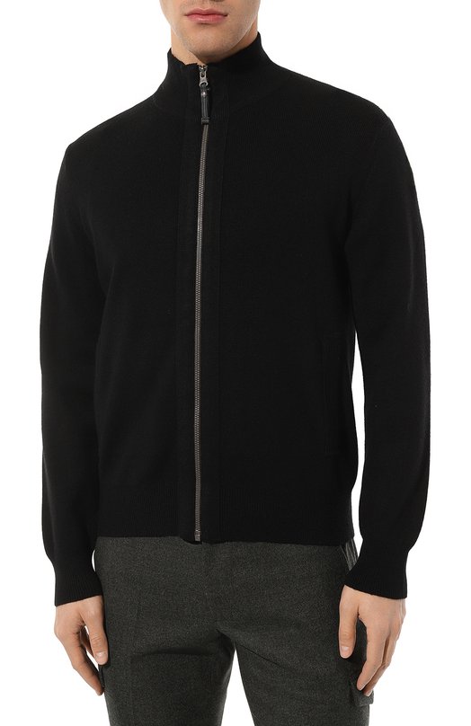 Кардиган из шерсти и хлопка Parajumpers PMKNWK02 Чёрный  PMKNWK02 Фото 3