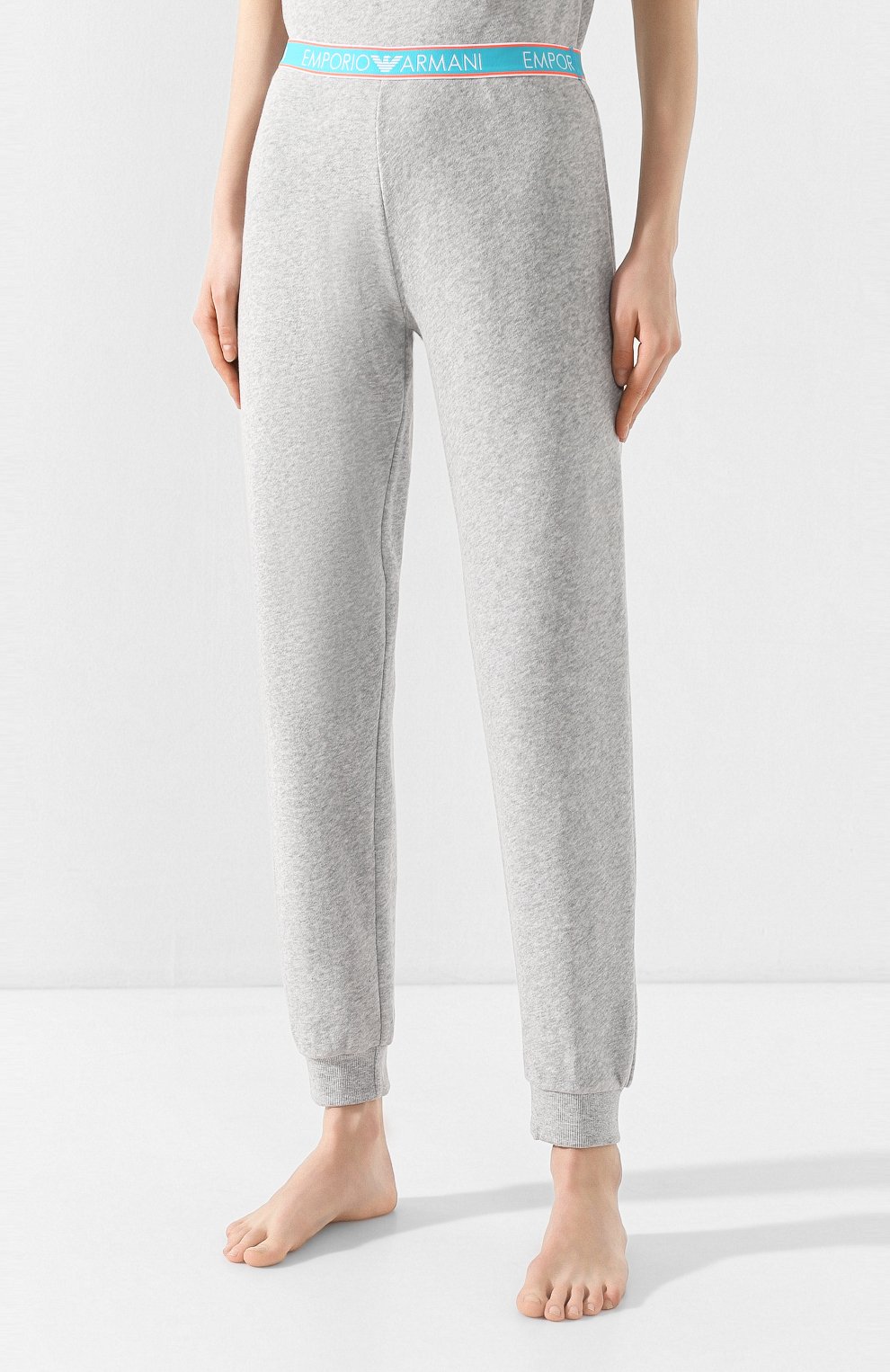 Хлопковые джоггеры EMPORIO ARMANI серого цвета по цене 9920 руб., арт. 163832/0P287, фото 3 Хлопковые джоггеры EMPORIO ARMANI, арт. 163832/0P287, фото 3
