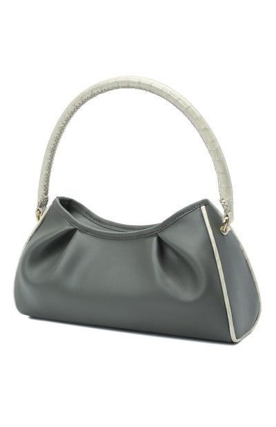 Сумка dimple ELLEME серого цвета по цене 39950 руб., арт. DIMPLE/LEATHER/CR0C0 PEARL, фото 3 Сумка dimple ELLEME, арт. DIMPLE/LEATHER/CR0C0 PEARL, фото 3