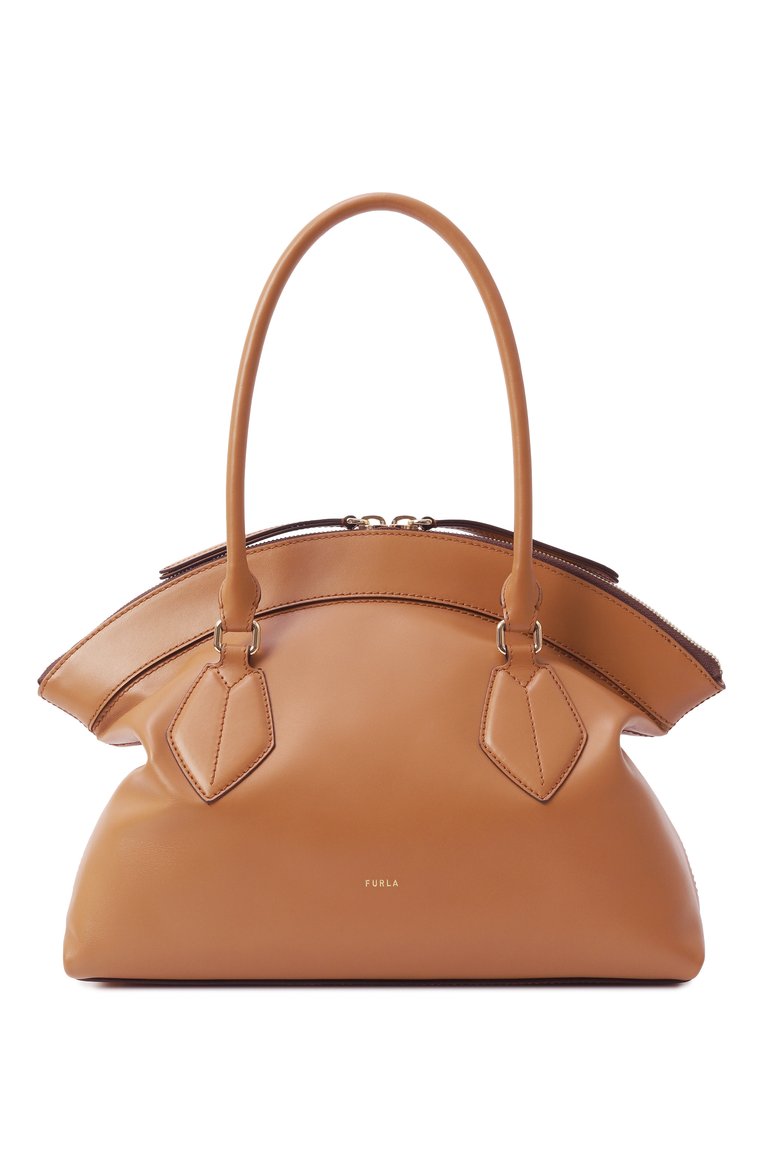 Женская сумка-тоут furla erica medium FURLA светло-коричневого цвета, арт. WB01464/BX3346 | Фото 1 (Материал: Натуральная кожа; Размер: medium)