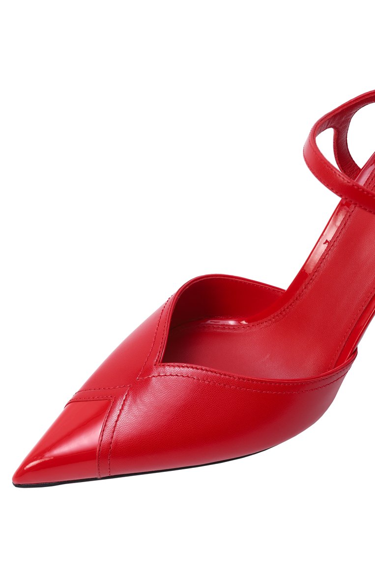 Женские кожаные туфли FERRAGAMO красного цвета, арт. 01J363/779820 | Фото 7 (Материал внутренний: Натуральная кожа; Каблук высота: Высокий; Материал внешний: Натуральная кожа; Подошва: Плоская; Каблук тип: Шпилька; Автоматизация ТО: Проставлено; Автоматизация состава: Проставлено)