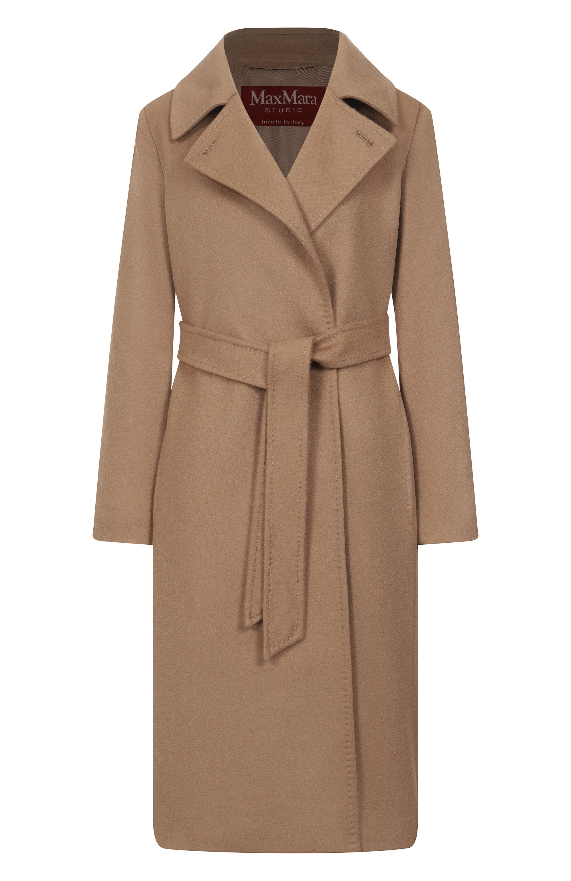 Кашемировое пальто MAX MARA STUDIO бежевого цвета по цене 236500 руб., арт. C0LLAGE, фото 1 Кашемировое пальто MAX MARA STUDIO, арт. C0LLAGE, фото 1