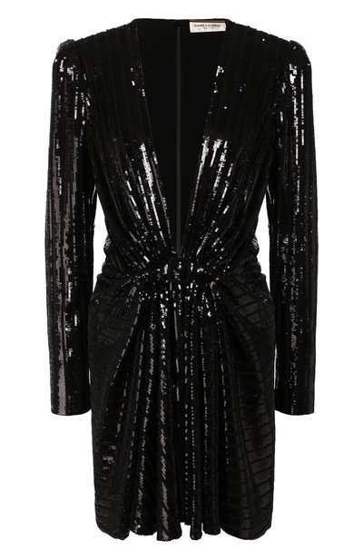Платье с пайетками SAINT LAURENT, арт. 605892/Y059R, фото 1