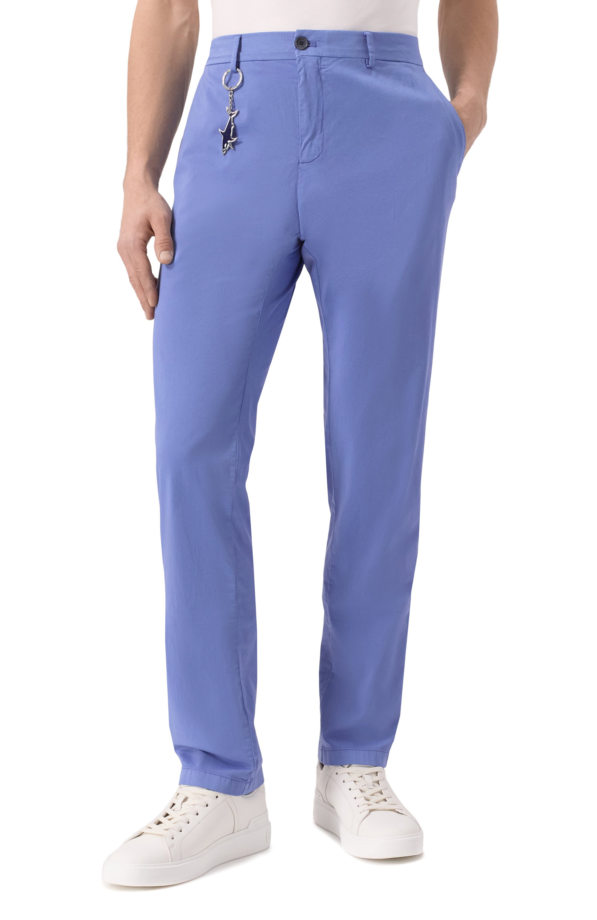 Брюки из хлопка и шелка PAUL&SHARK синего цвета по цене 42750 руб., арт. 25414043, фото 3 Брюки из хлопка и шелка PAUL&SHARK, арт. 25414043, фото 3