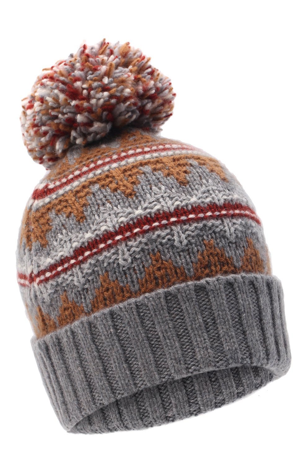 Кашемировая шапка LORO PIANA серого цвета по цене 59400 руб., арт. FAL9117, фото 1 Кашемировая шапка LORO PIANA, арт. FAL9117, фото 1