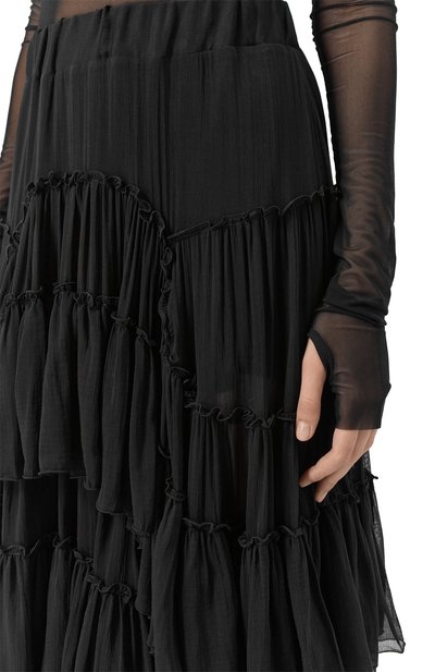 Шелковая юбка ISABEL BENENATO черного цвета по цене 199000 руб., арт. DW510F25, фото 5 Шелковая юбка ISABEL BENENATO, арт. DW510F25, фото 5